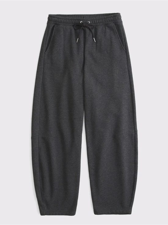 Abercrombie & Fitch Pants - Abercrombie Women's Charcoal Barrel Sweatpants